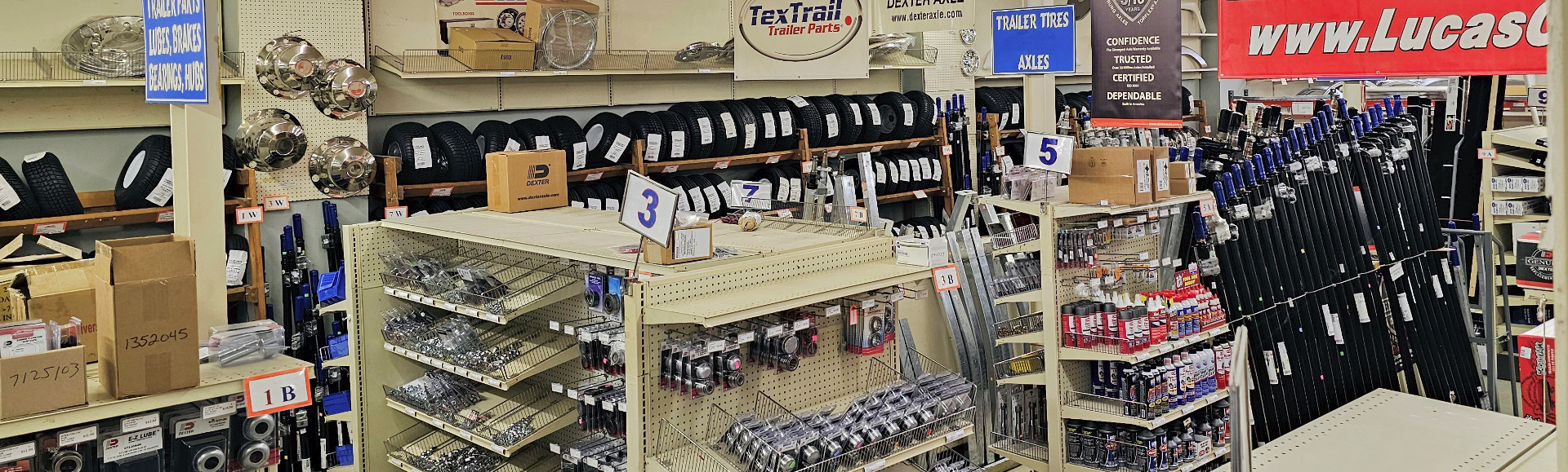 Trailer Parts Department at Eastern Marine