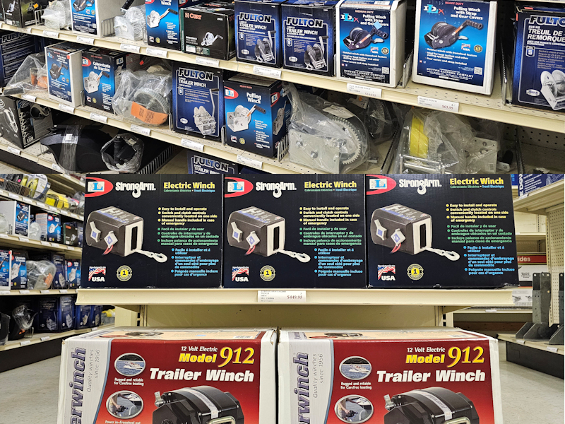 Electric Trailer Winches at Eastern Marine